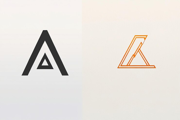 Bild letter aa line logo design linear creative minimal monogram symbol universal elegant vector emblem