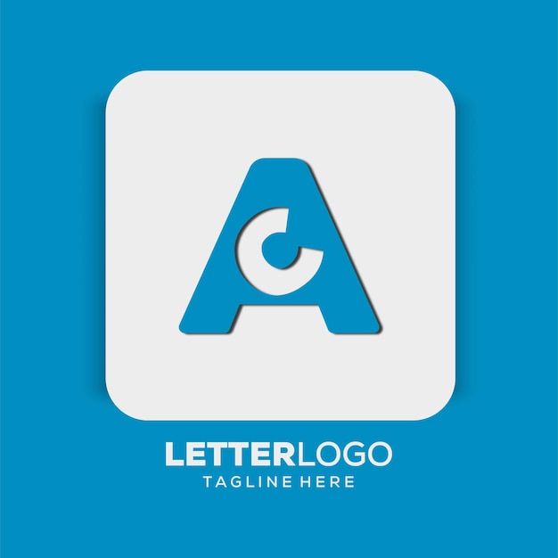 Letter logo negative space style corporate business logotype