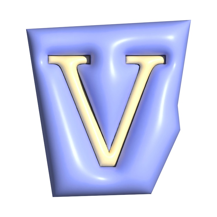 Bild letter v png in 3d alphabets illustration