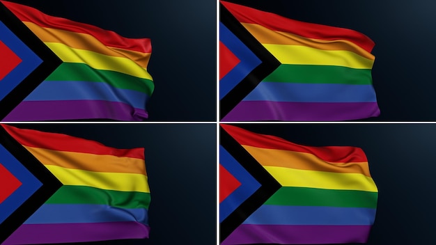 Lgbt flag homoseksuel regnbue social retfærdighed pride sæt 4