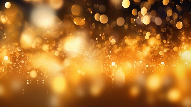 Lights grunge background gold glitter generative ai