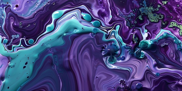 liquid abstract canvas with euphoric ultraviolet and jade blending seamlessly in highdefinition clarity