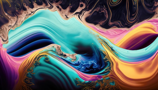 Liquid color waves background
