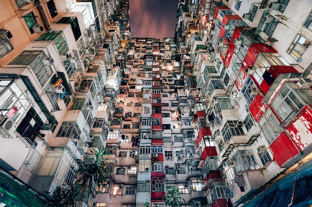 low angle view of buildings in city