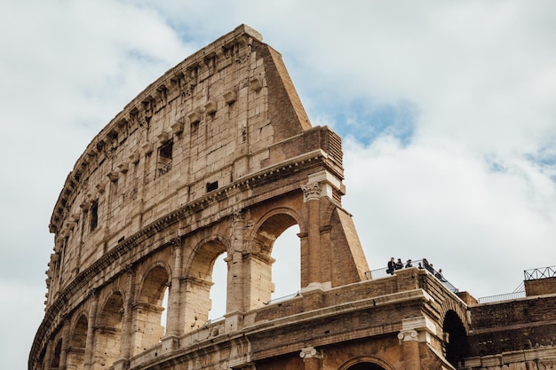 low angle view of coliseum against sky