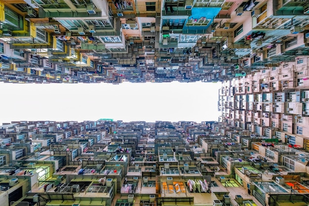 low angle view of residential building