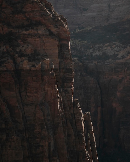 Low angle view of rock formation