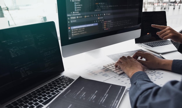Low section of person working on table