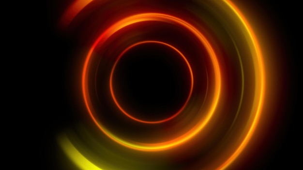 Luminous swirling glowing circles computer generated d render