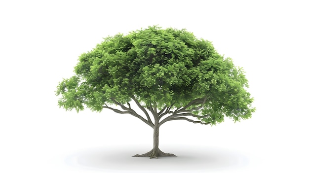 Lush Green Tree Icon Symbolizing Environmental Care and Nature Protection