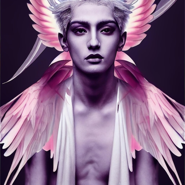male angel portrait