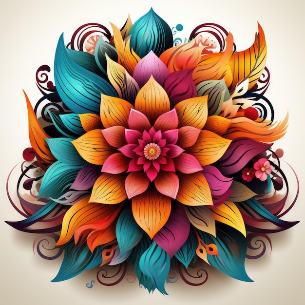 Mandala design element Generative AI