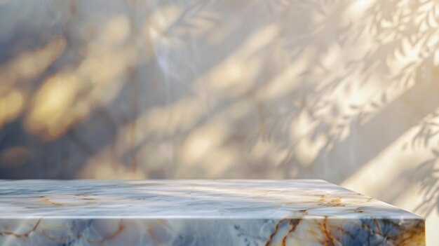Marble space stand podium platform interior shelf mock up