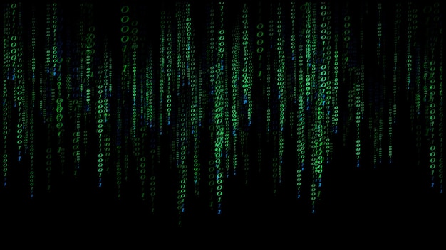 Matrix-bakgrund med gröna symboler