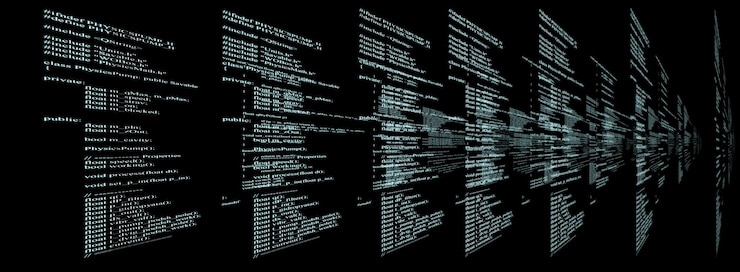 Bild matrix on black background