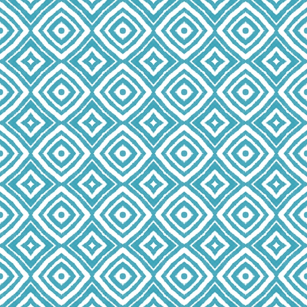 Medallion seamless pattern Turquoise symmetrical