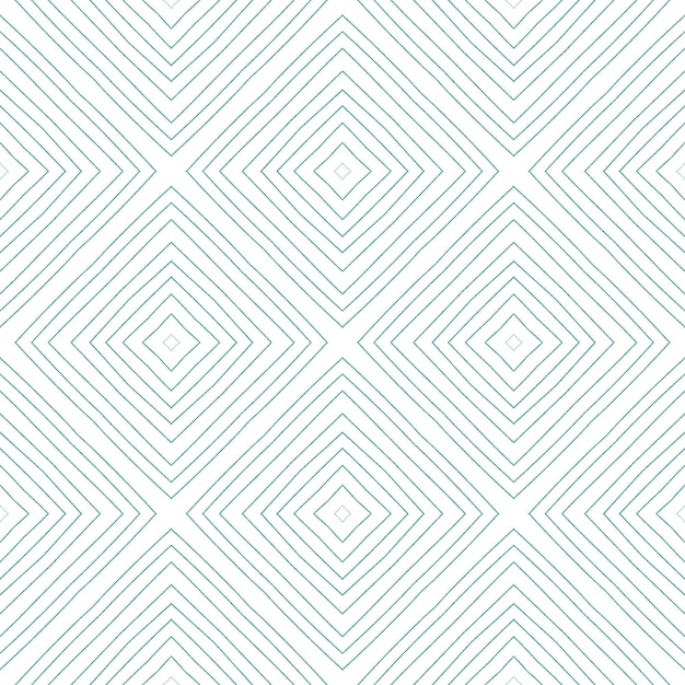 Medallion seamless pattern Turquoise symmetrical