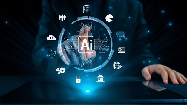 Menneskelig interaktion med AI kunstig intelligens hjerne generativ AI UUID