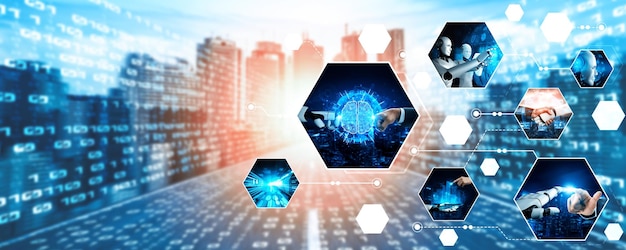 Menneskelig interaktion med AI kunstig intelligens virtuel assistent NLP-robot