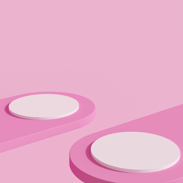 Minimal background mock up scene with podium for product display 3d rendering
