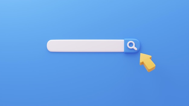 Minimal search bar Simple and modern search bar design 3D Illustration Background
