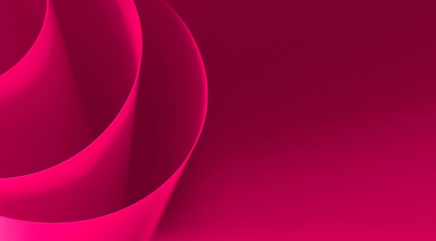 Minimalist abstract paper curved background