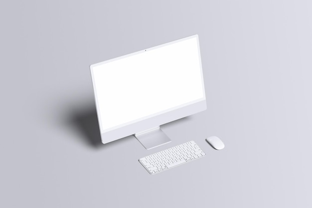 Minimalist All-in-One Desktop Computer Setup