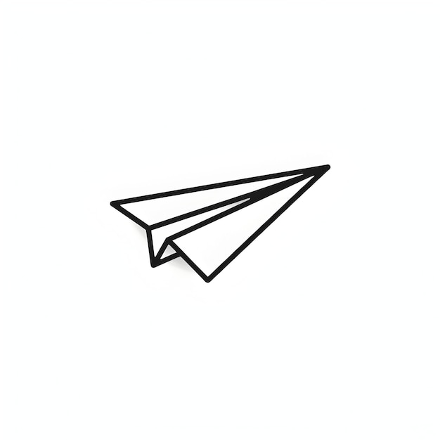 Minimalist Paper Plane Art A Modern Icon for Travel and Flight
