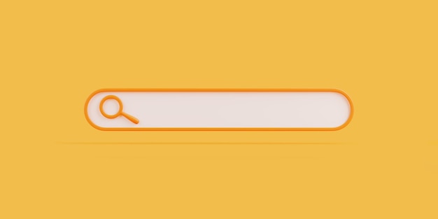 Minimalist Search Bar with Orange Outline