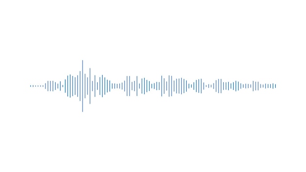 minimalistiska blå staplar röstgrafik på vit bakgrund equalizer