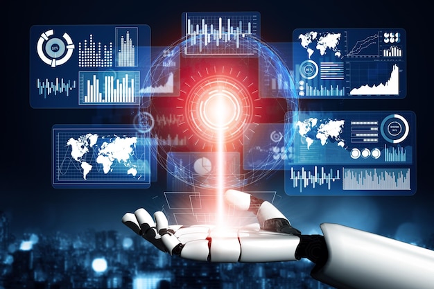 Mlb futuristic robot artificial intelligence concept