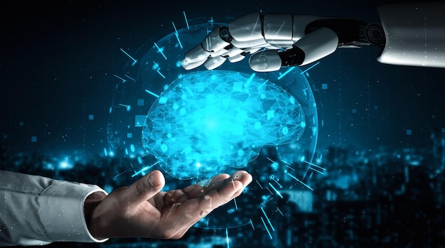 MLP framtida artificiell intelligens-robot och cyborg