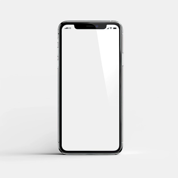 Mobile Interface Display With Pure White Background