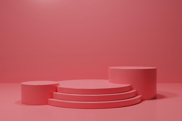 mock up geometric shape podium for product Abstract minimal design with empty space.