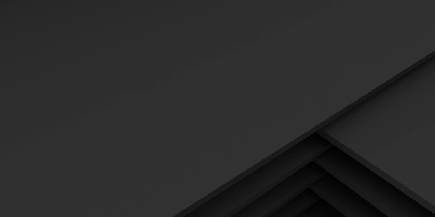 Modern black white abstract background minimal gradient dark grey banner with geometric shapes lines
