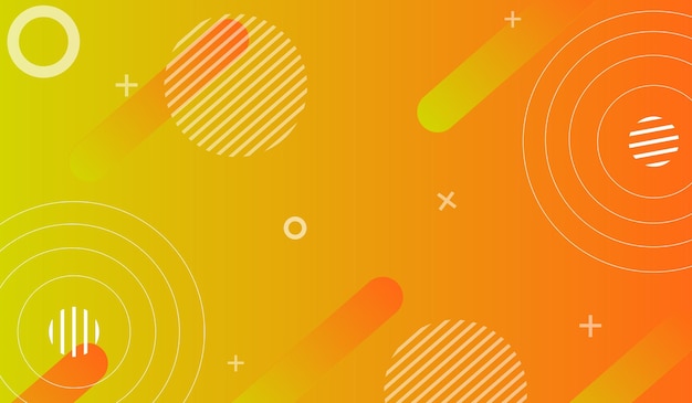 Modern orange Abstract background design with colorful shape for banner template presentation