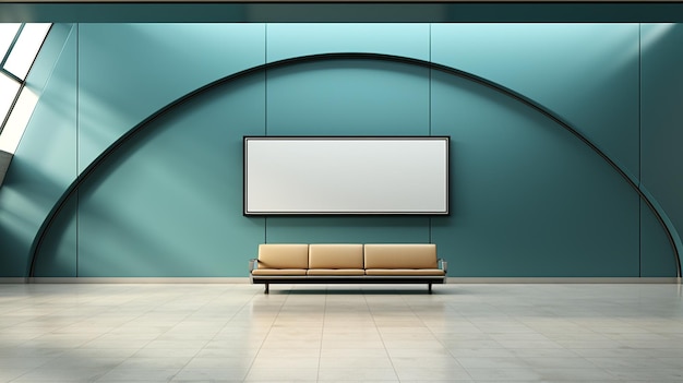 modern underground interior with escalator