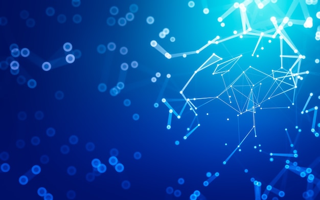 molecules technology with polygonal shapes