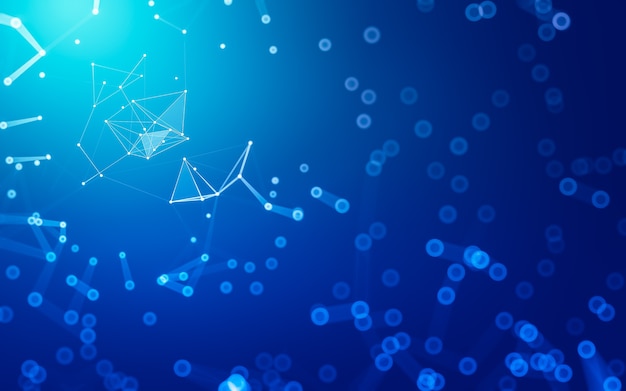molecules technology with polygonal shapes