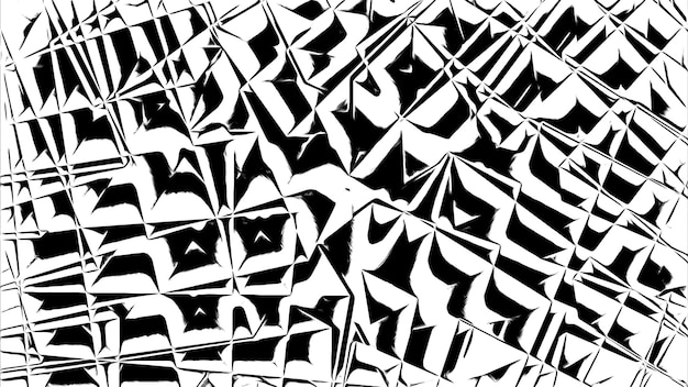 monochrome crossed stripes kaleidoscopic pattern design black and white lines looking like spider