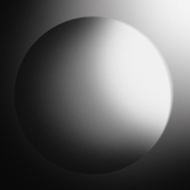Monochrome sphere with gradient lighting