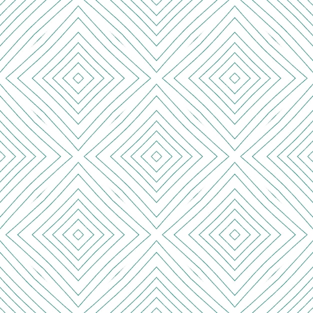 Mosaic seamless pattern Turquoise symmetrical