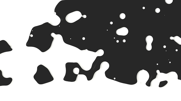 Motion abstrakt hvid flydende pletter, sort splash baggrund. Elegant og luksus 3d illustrationsstil til moderne og hipster skabelon