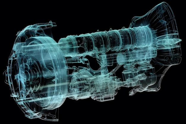 Motor visualization digital Neural network AI generated