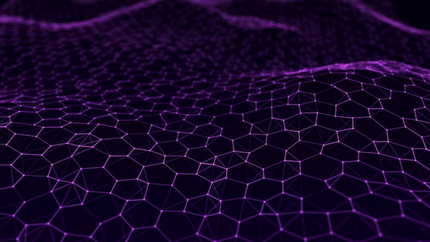 Music abstract background Network connection 3D rendering