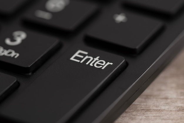 Nærbillede af computertastatur