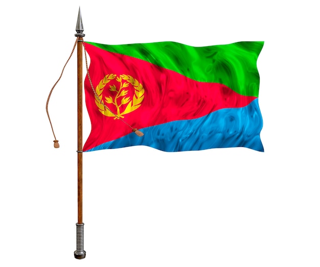 national flag of eritrea background with flag of eritrea