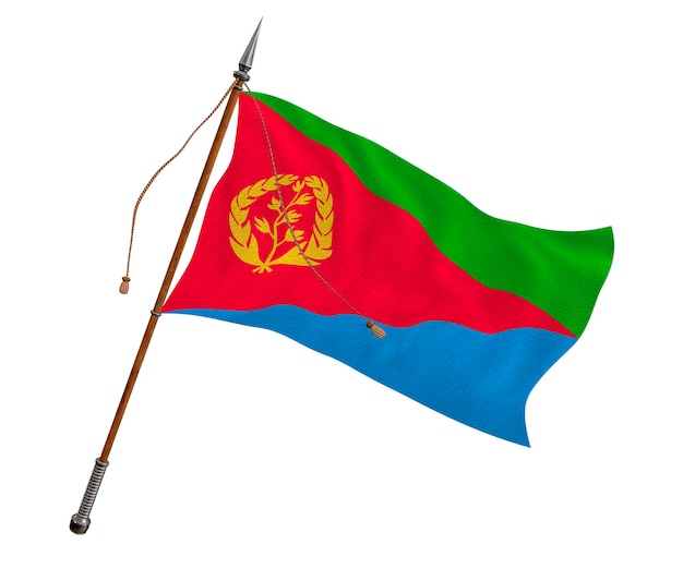 National flag of Eritrea Background with flag of Eritrea