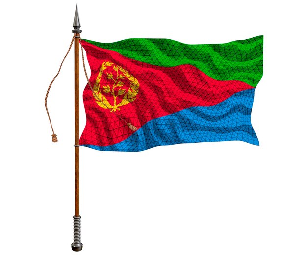 National flag of Eritrea Background with flag of Eritrea