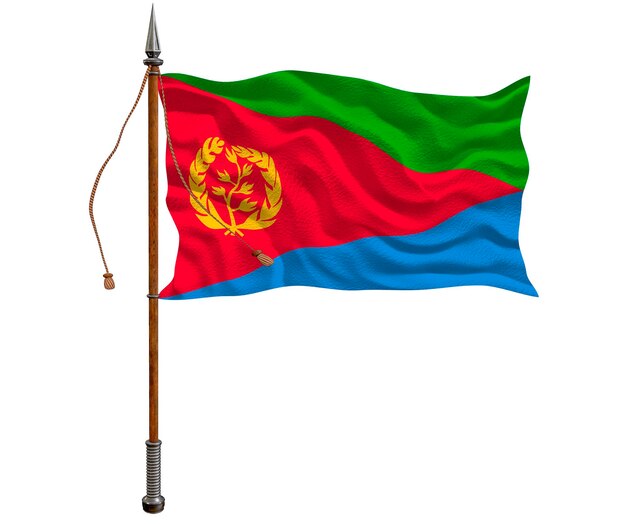 national flag of eritrea background with flag of eritrea